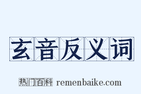 玄音反义词是什么意思的图片